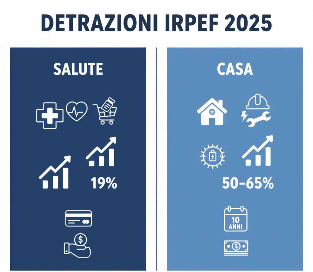 Detrazioni IRPEF 2025: Come recuperare le spese sanitarie e i Bonus Casa.